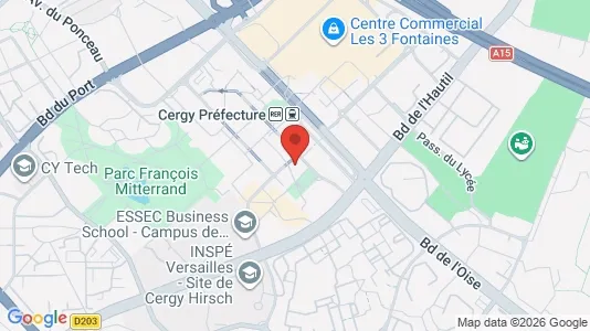 Rooms for rent i Pontoise - kort over placeringen