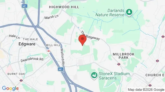 Apartments for rent i London NW7 - kort over placeringen