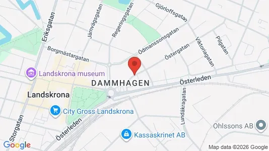 Apartments for rent i Landskrona - kort over placeringen