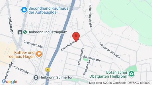 Apartments for rent i Heilbronn - kort over placeringen