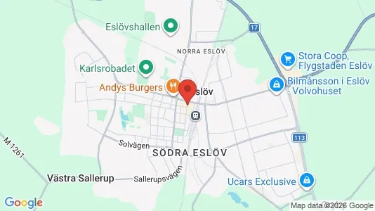 Rooms for rent i Eslöv - kort over placeringen