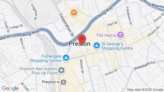 Apartments for rent i Preston - Lancashire - kort over placeringen
