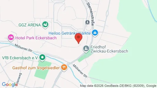Apartments for rent i Zwickau - kort over placeringen