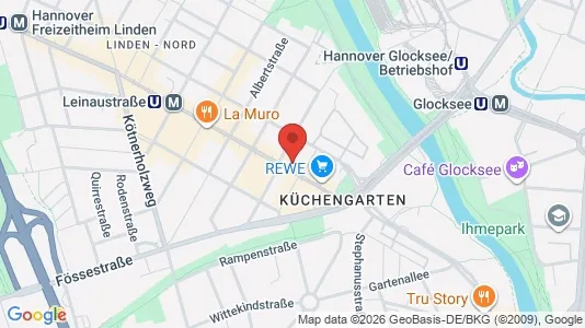 Apartments for rent i Hannover - kort over placeringen