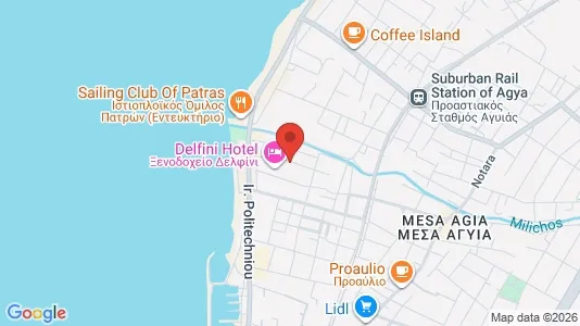 Apartments for rent i Patras - kort over placeringen