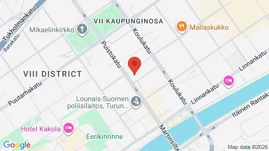 Apartments for rent i Turku - kort over placeringen