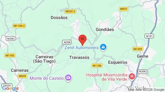 Apartments for rent i Vila Verde - kort over placeringen