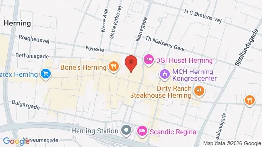 Apartments for rent i Herning - kort over placeringen