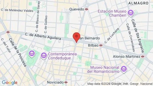 Apartments for rent i Madrid Chamberí - kort over placeringen