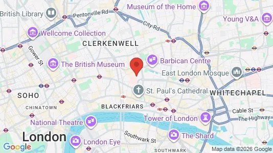 Apartments for rent i London EC1A - kort over placeringen