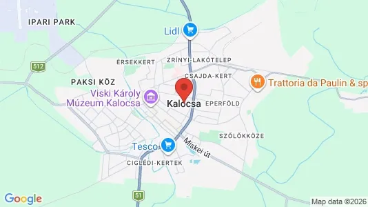 Apartments for rent i Kalocsai - kort over placeringen