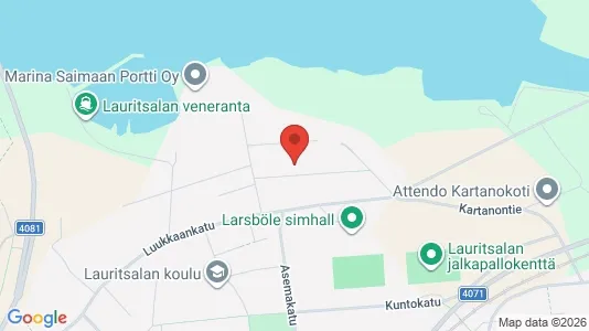 Apartments for rent i Lappeenranta - kort over placeringen
