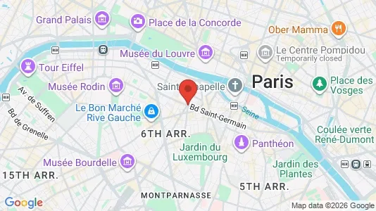 Apartments for rent i Paris 6ème arrondissement - Saint Germain - kort over placeringen