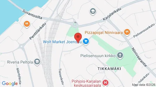 Apartments for rent i Joensuu - kort over placeringen