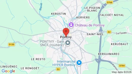 Houses for rent i Pontivy - kort over placeringen