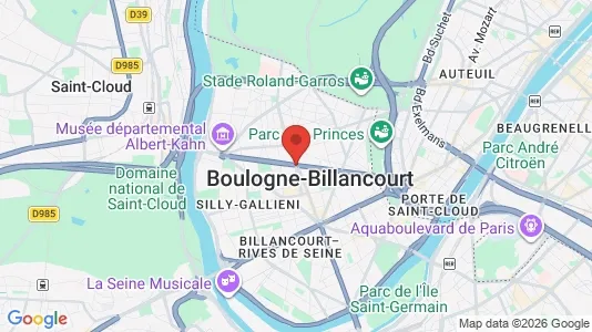 Apartments for rent i Boulogne-Billancourt - kort over placeringen