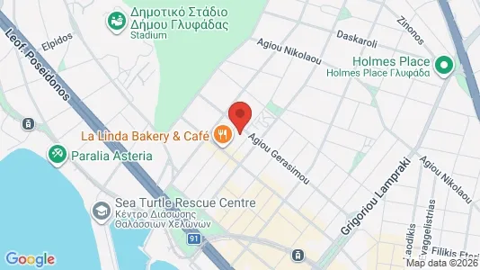Apartments for rent i Glyfada - kort over placeringen