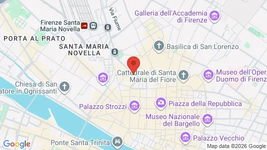 Apartments for rent i Florence - kort over placeringen