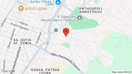 Apartments for rent i Patras - kort over placeringen