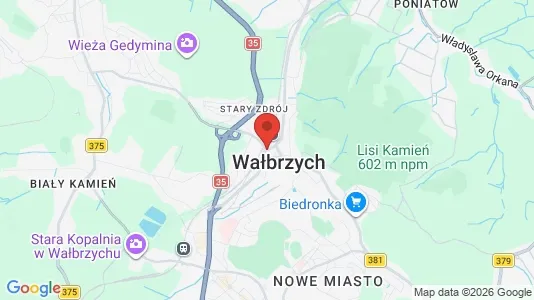 Apartments for rent i Wałbrzyski - kort over placeringen