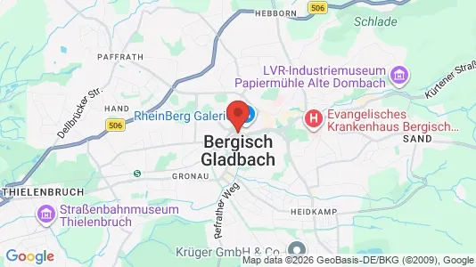 Apartments for rent i Rheinisch-Bergischer Kreis - kort over placeringen