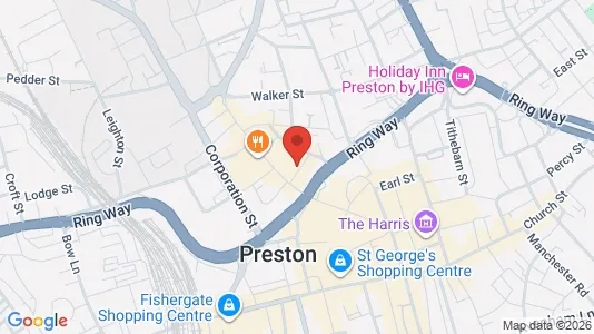Apartments for rent i Preston - Lancashire - kort over placeringen