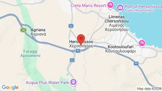 Apartments for rent i Hersonissos - kort over placeringen