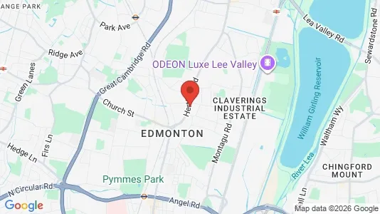 Rooms for rent i London N9 - kort over placeringen
