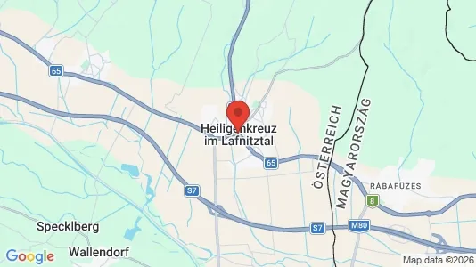 Apartments for rent i Heiligenkreuz im Lafnitztal - kort over placeringen