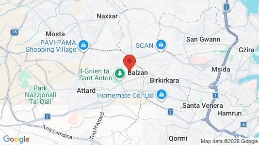 Houses for rent i Ħal Balzan - kort over placeringen