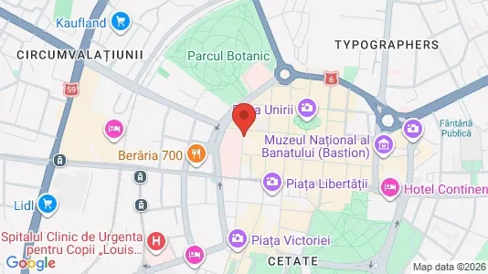Apartments for rent i Timişoara - kort over placeringen