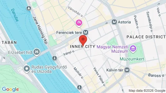 Apartments for rent i Budapest Belváros-Lipótváros - kort over placeringen