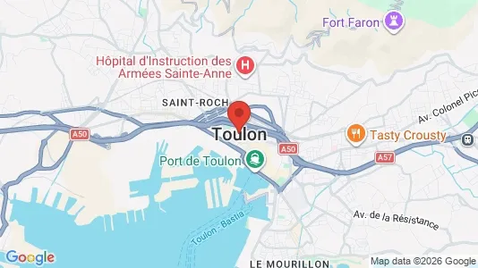 Houses for rent i Toulon - kort over placeringen