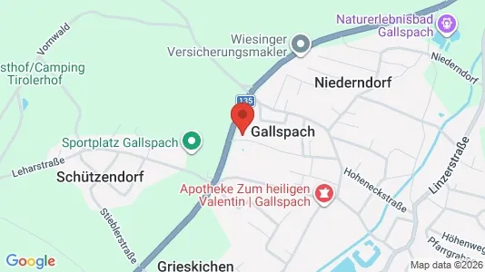 Apartments for rent i Gallspach - kort over placeringen