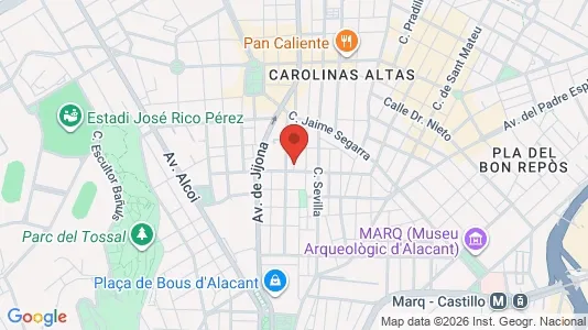 Apartments for rent i Alicante/Alacant - kort over placeringen