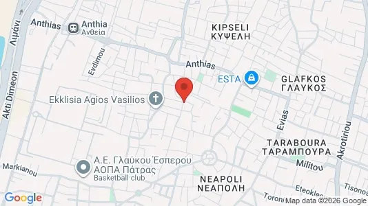 Apartments for rent i Patras - kort over placeringen