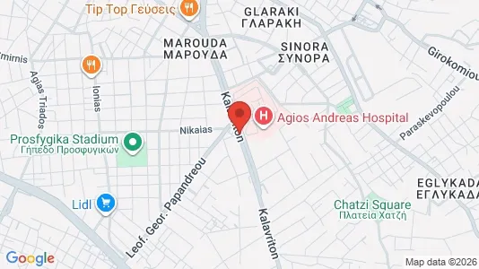 Apartments for rent i Patras - kort over placeringen