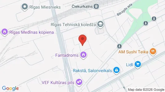 Apartments for rent i Riga Teika - kort over placeringen