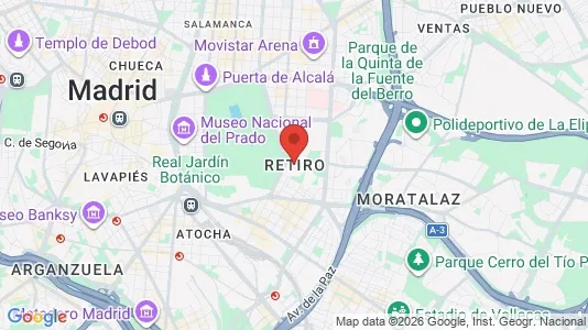 Rooms for rent i Madrid Retiro - kort over placeringen