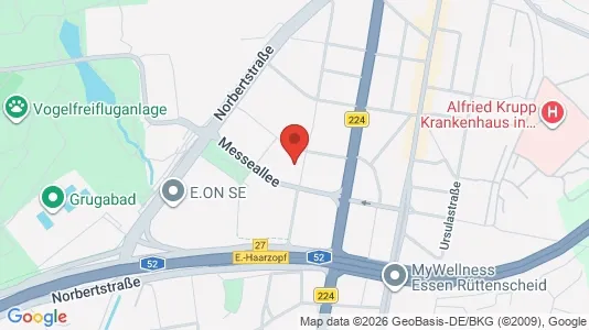 Apartments for rent i Essen - kort over placeringen