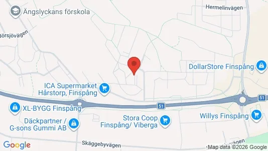 Apartments for rent i Finspång - kort over placeringen