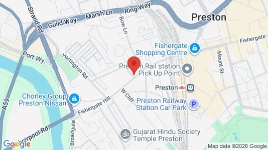 Apartments for rent i Preston - Lancashire - kort over placeringen