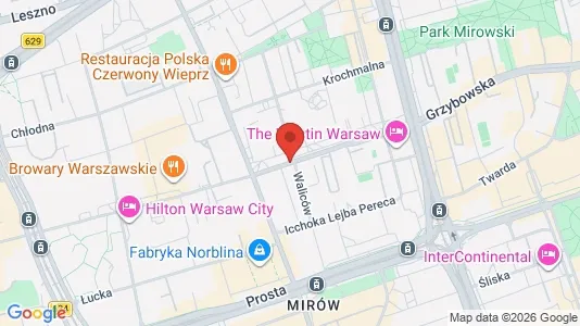 Apartments for rent i Warszawa Wola - kort over placeringen