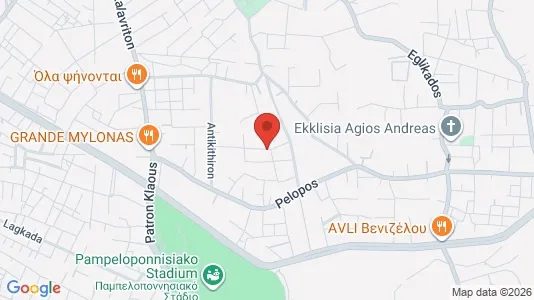 Apartments for rent i Patras - kort over placeringen