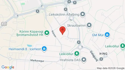 Apartments for rent i Kópavogur - kort over placeringen