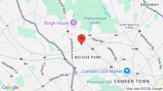 Apartments for rent i London NW3 - kort over placeringen