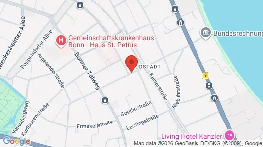 Apartments for rent i Bonn - kort over placeringen
