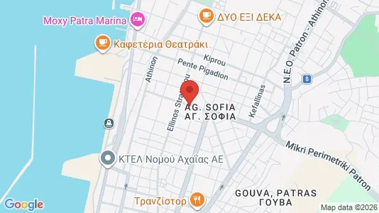 Apartments for rent i Patras - kort over placeringen