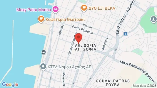 Apartments for rent i Patras - kort over placeringen