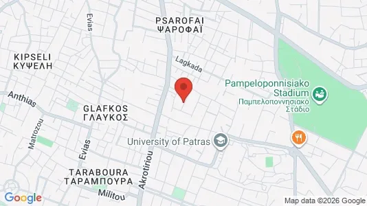 Apartments for rent i Patras - kort over placeringen
